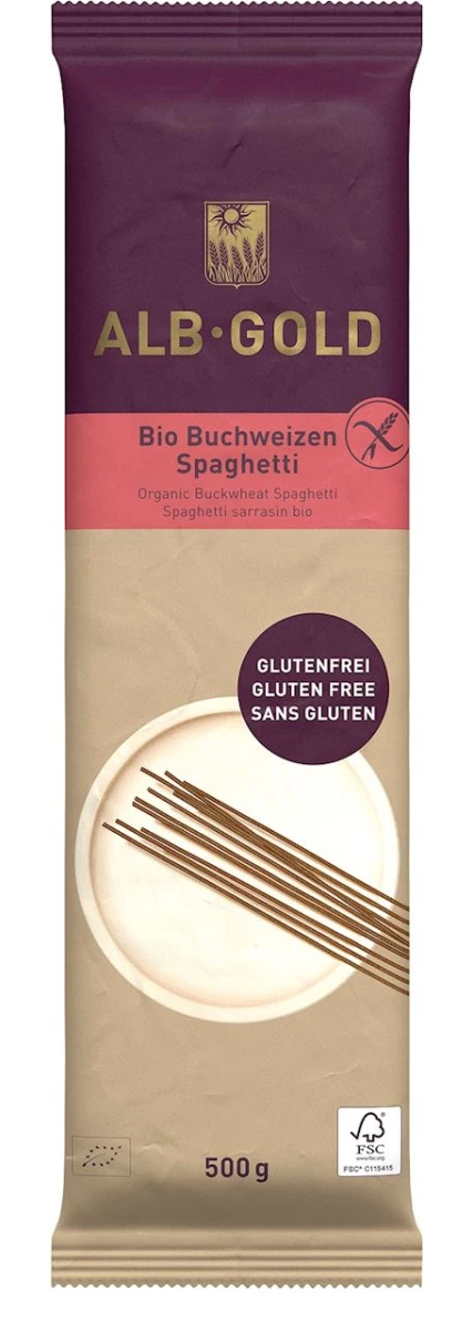 Makaron Gryczany Spaghetti bezglutenowy BIO 500g - Alb Gold