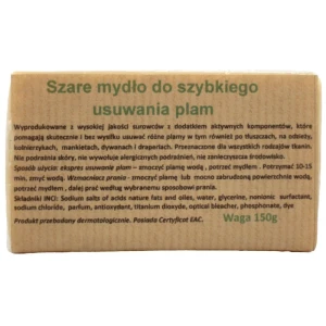 Szare Mydło do Szybkiego Usuwania Plam 150 g - Carmen