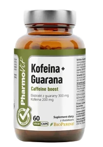 Kofeina+Guarana 60 kapsułek bezglutenowa - Pharmovit