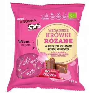 Krówki Różane bezmleczne bezglutenowe BIO 150 g - Super Krówka