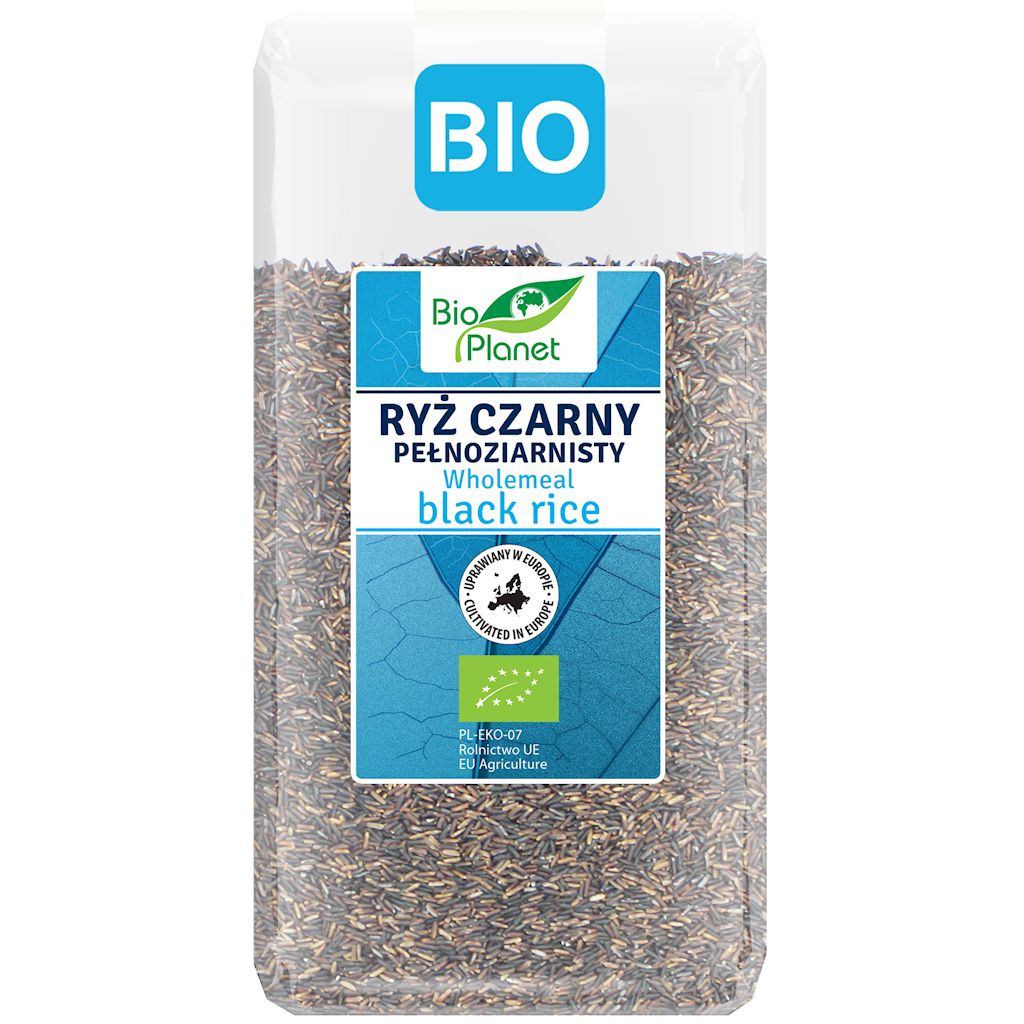 Ryż Czarny Pełnoziarnisty Uprawiany w Europie BIO 500 g - Bio Planet