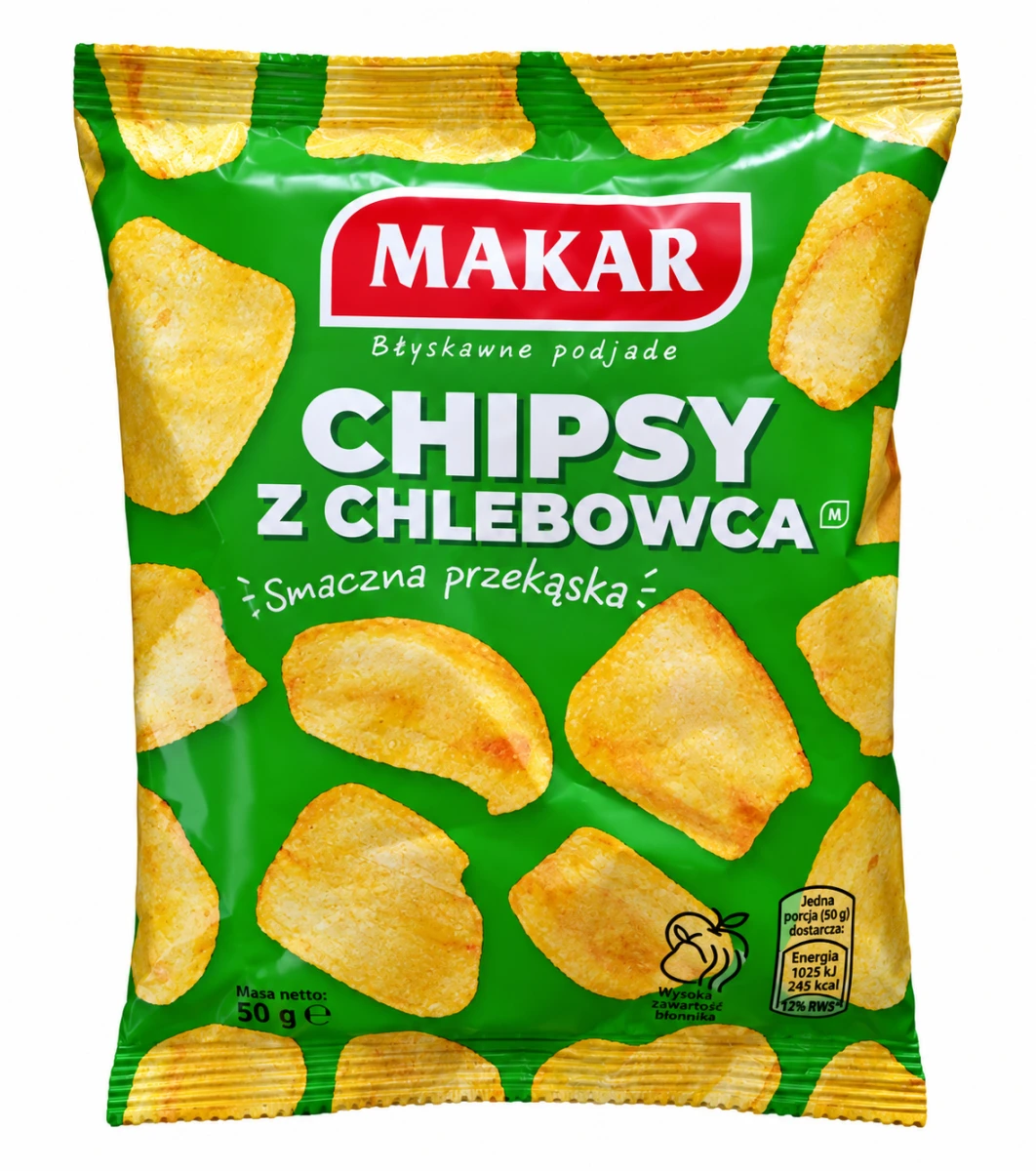 Chlebowiec Chipsy Bez Dodatku Cukru 100 g - Makar