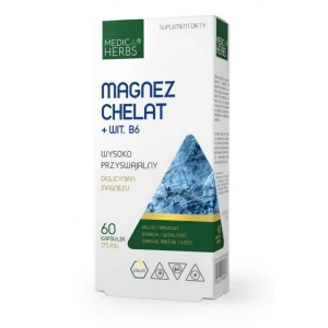 Magnez Chelat + Wit. B 60 kapsułek - Medica Herbs