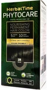 Naturalna Farba do Włosów 1N Black - Herbal Time Phytocare