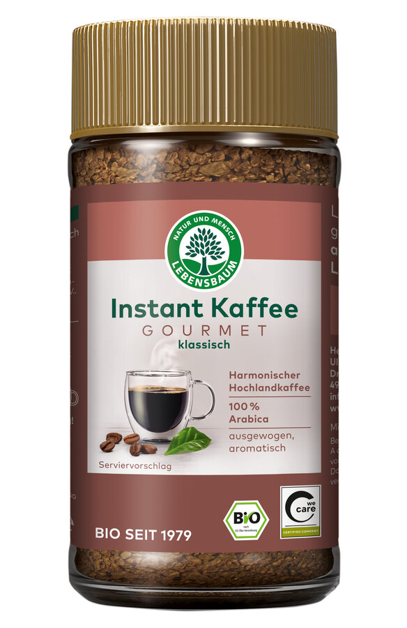 Kawa Rozpuszczalna Liofilizowana Arabica Gourmet 100% BIO 100 g - Lebensbaum