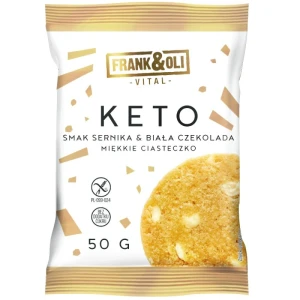 Ciastko KETO Sernik z Białą Czekoladą bezglutenowe 50 g - Frank&Oli