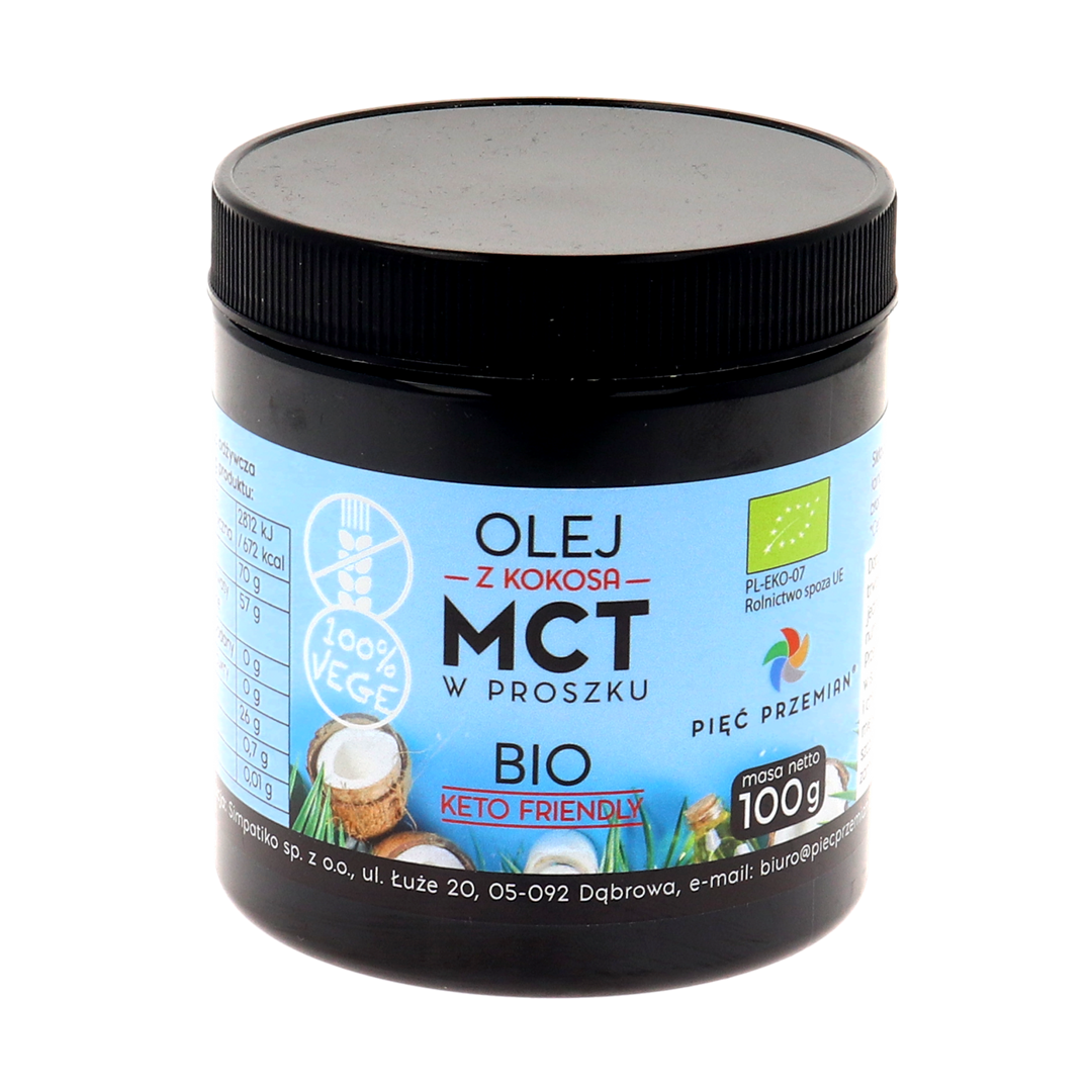 Olej MCT z Kokosa Proszek BIO 100g - Pięć Przemian