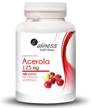Acerola Naturalna Witamina C 125mg 120 Tabletek - Aliness