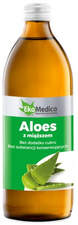 Sok Aloes z Miąższem bez dodatku cukru 500ml - EkaMedica