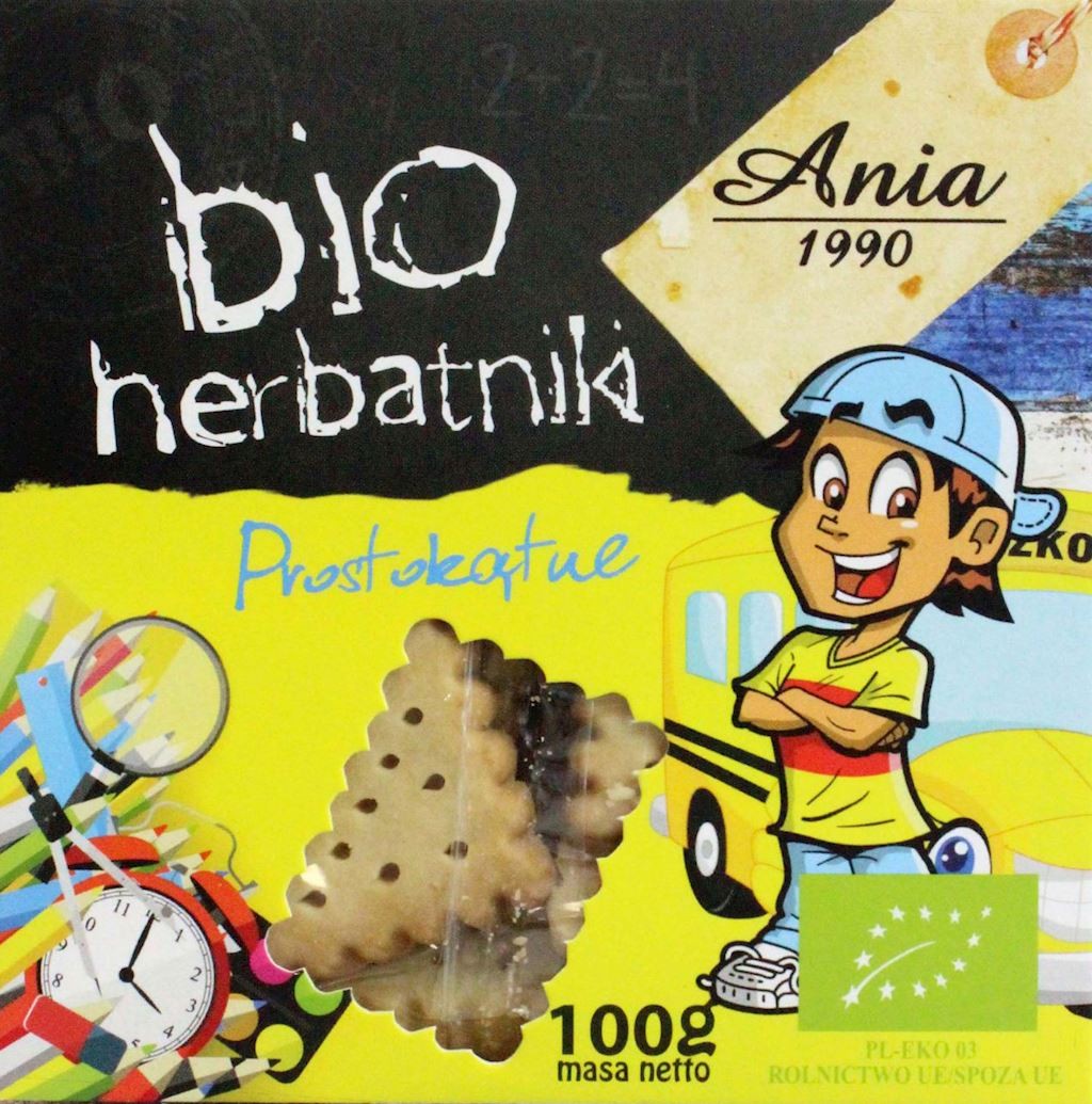 Herbatniki Prostokątne dla Dzieci BIO 100g - Ania