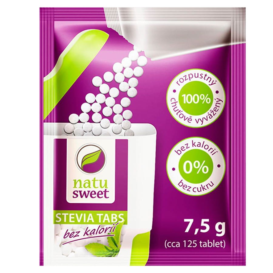 Stewia w Tabletkach Saszetki 125 Tabletek 7,5g - Natusweet