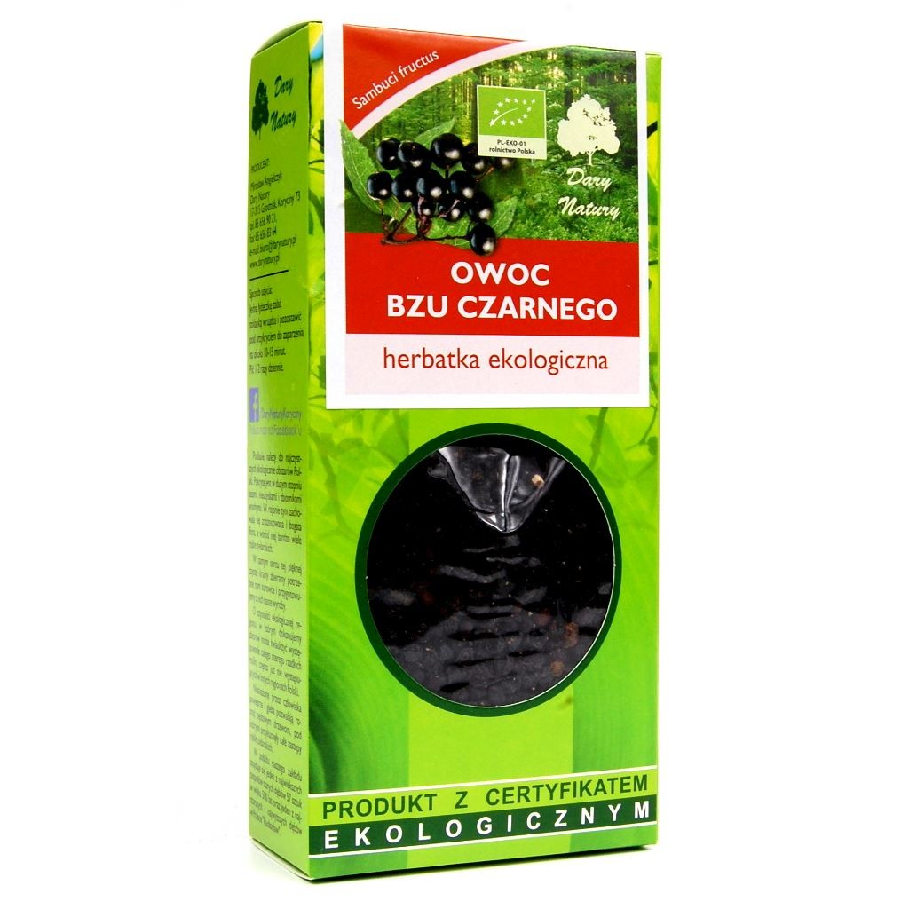 Herbatka Owoc Bzu Czarnego BIO 100g - Dary Natury