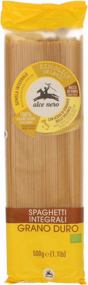 Makaron Razowy Spaghetti Semolina BIO 500g - Alce Nero
