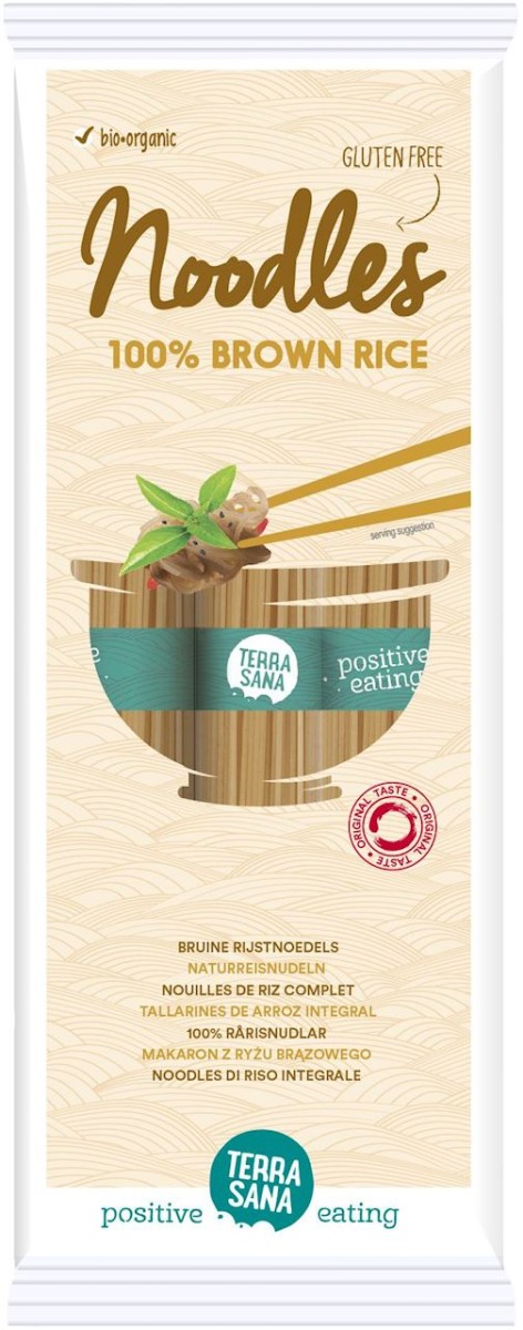 Makaron Ryżowy Razowy bezglutenowy BIO 250g - Terrasana