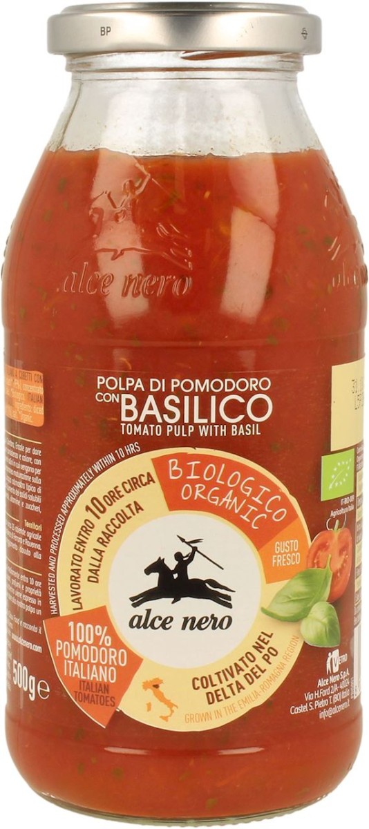 Pulpa Pomidorowa z Bazylią BIO 500g - Alce Nero