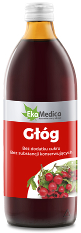 Sok z Głogu bez dodatku cukru 1L - EkaMedica