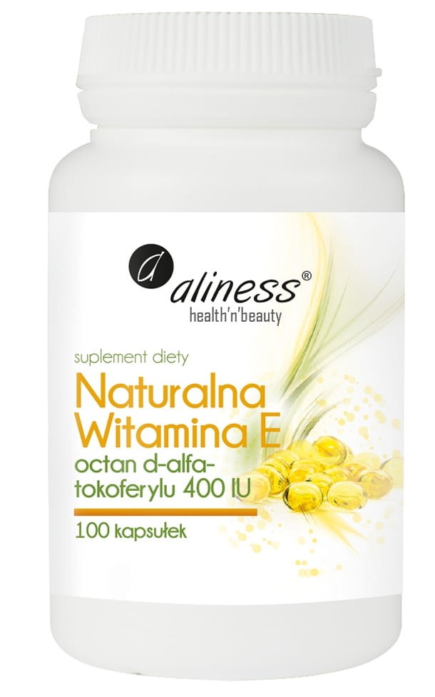Naturalna Witamina E 400 IU 100 Kapsułek - Aliness