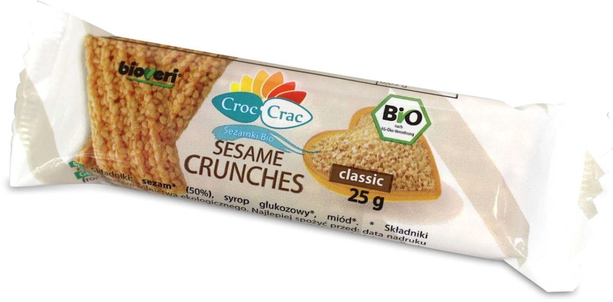 Sezamki Croc-Crac z dodatkiem Miodu BIO 25g - Bioveri