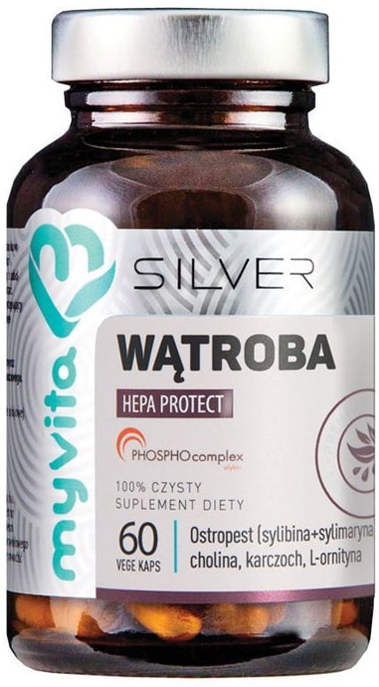 Комплекс для печени MyVita Silver Watroba Pro Complex, с расторопшей и артишоком, 60 капсул