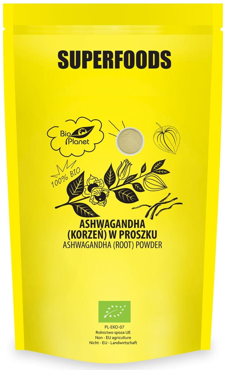 Ашваганда Bio Planet Superfoods BIO, корень, порошок, 500 г