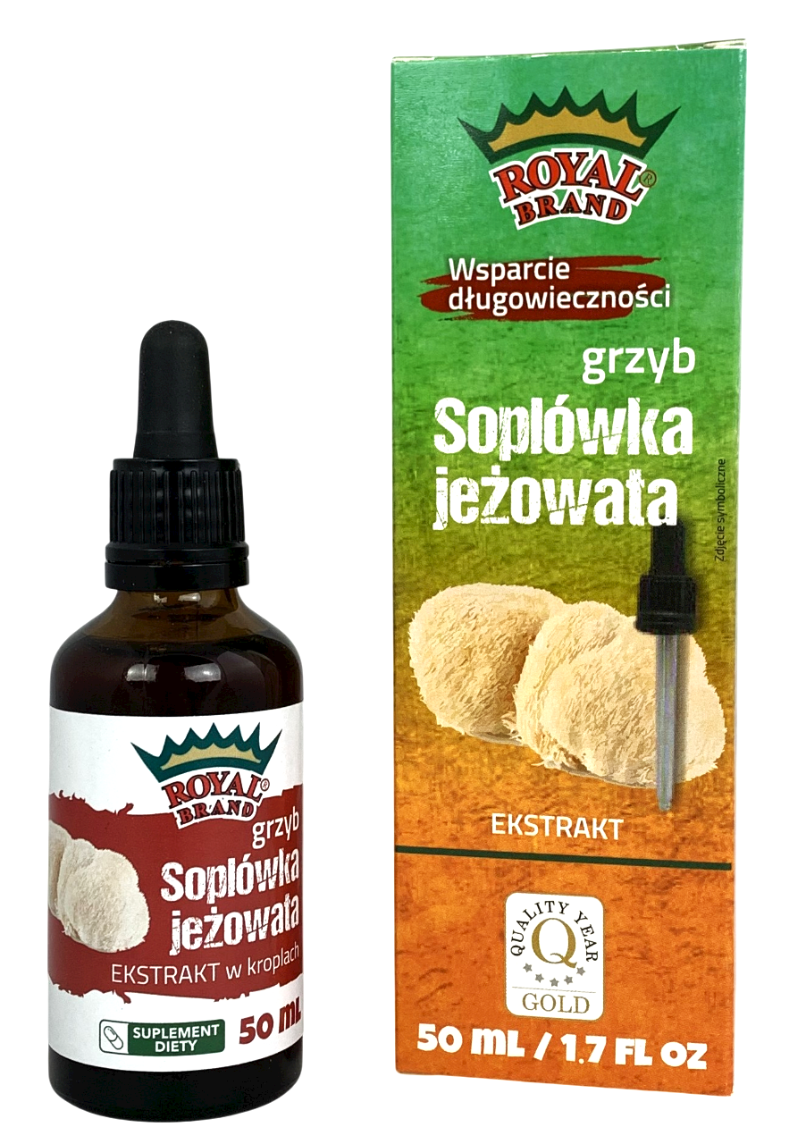 Ежовик гребенчатый Royal Brand Hericium erinaceus, экстракт, капли, 50 мл